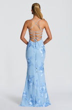 Damen Velours Maxikleid