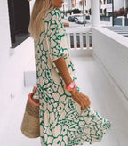 Bequemes Maxikleid mit kurzen Ärmeln für Damen