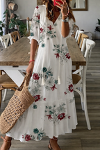 Ärmelloses Maxikleid für Damen mit Taillengürtel