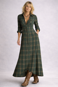 Kariertes Maxikleid für Damen