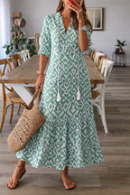 Ärmelloses Maxikleid für Damen mit Taillengürtel