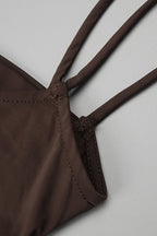 Maxikleid mit Trägern, drapiertem Design und verstellbarem Taillendetail