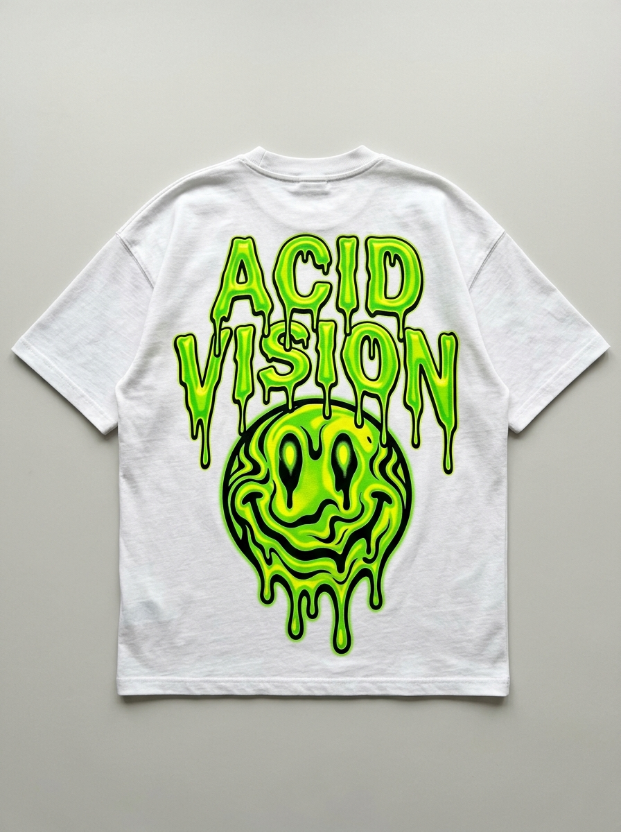 Oversized-T-Shirt Acid Vision - Rückansicht