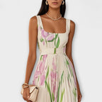 Fließendes Chiffon-Maxikleid