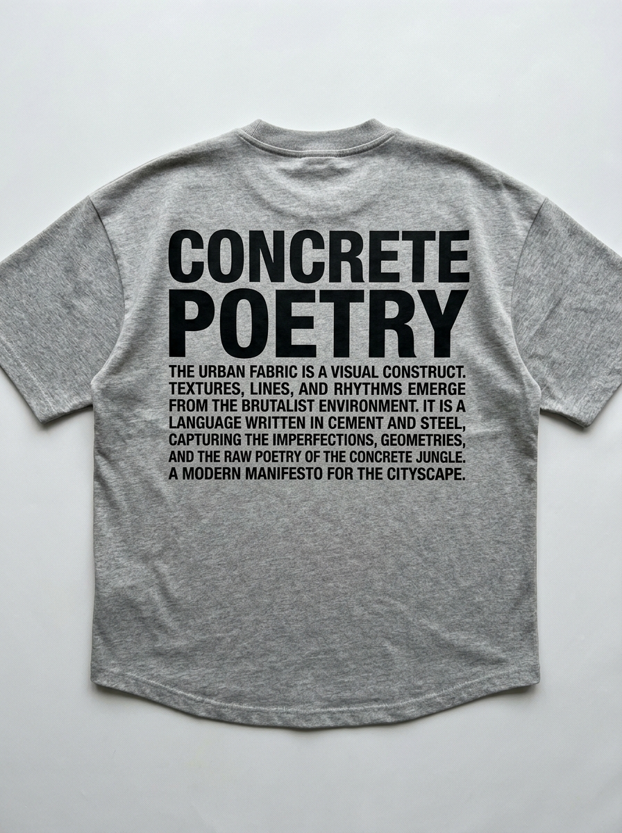 Oversized-T-Shirt Concrete Poetry - Rückansicht