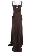Maxikleid mit Trägern, drapiertem Design und verstellbarem Taillendetail