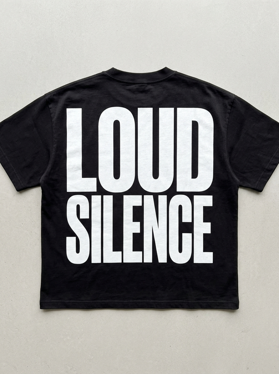 Oversized-T-Shirt Loud Silence - Rückansicht