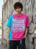 Oversized-T-Shirt Neon Tokyo - Getragen