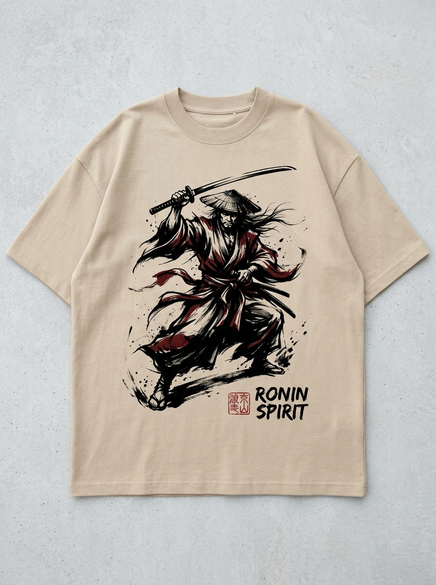 Oversized-T-Shirt Ronin Spirit - Vorderansicht