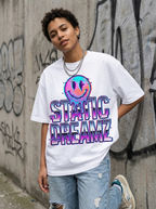 Oversized-T-Shirt Static Dreamz - Getragen