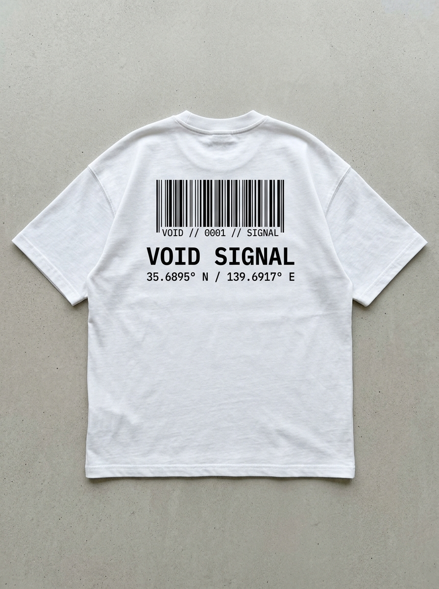 Oversized-T-Shirt Void Signal - Rückansicht